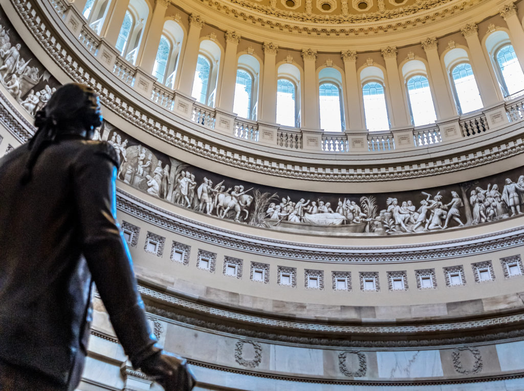 Estátua do Capitólio dos EUA Cúpula Rotunda Apothesis Washington DC