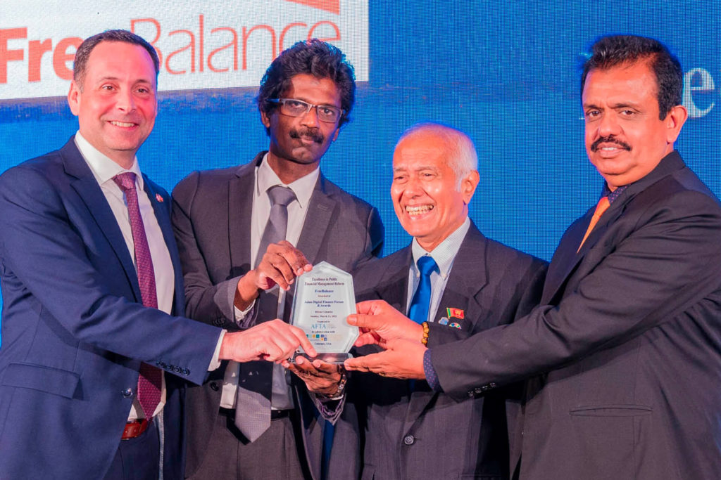 A FreeBalance foi reconhecida com o prêmio 'Excellence in Public Finance Reform' no Asian Digital Finance Forum and Awards